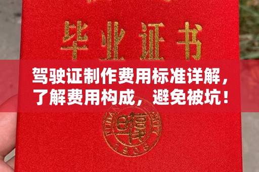 攀枝花驾驶证制作费用标准详解，了解费用构成，避免被坑！